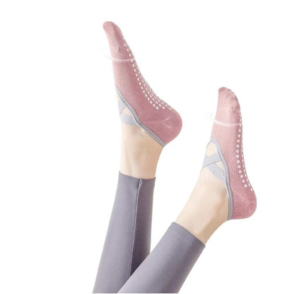 Cross border new yoga socks for women s spring and autumn sports fitness Pilates socks professional anti slip silicone boat socks dance socks image 5