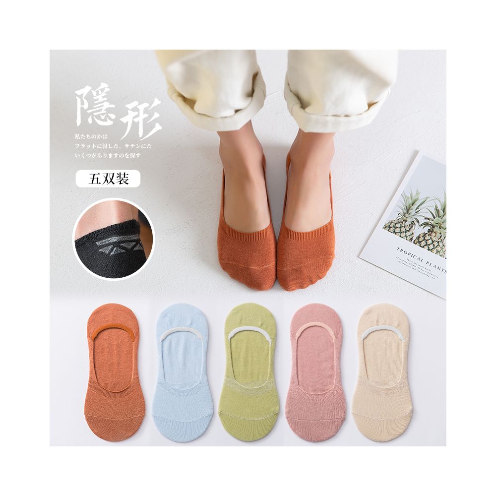 Socks for children short socks shallow mouth boat socks women s solid color cotton socks women s silicone anti slip and non falling heel invisible socks summer thin version image 35