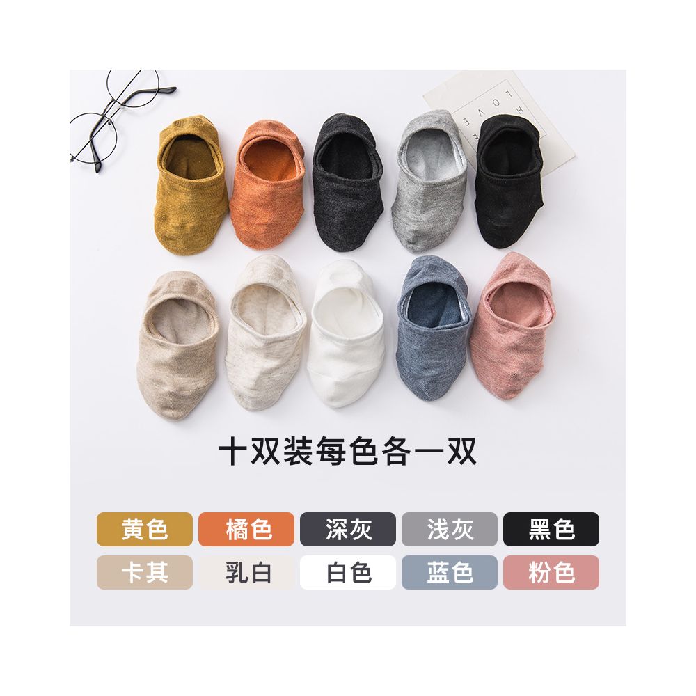 Socks for children short socks shallow mouth boat socks women s solid color cotton socks women s silicone anti slip and non falling heel invisible socks summer thin version image 88