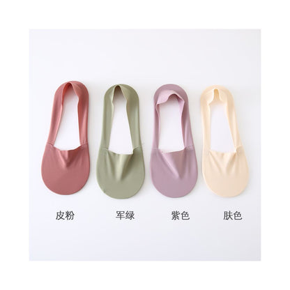 Summer internet celebrity ice silk boat socks for women shallow mouth invisible non shedding anti slip pure cotton bottom breathable odor proof antibacterial women s summer image 10