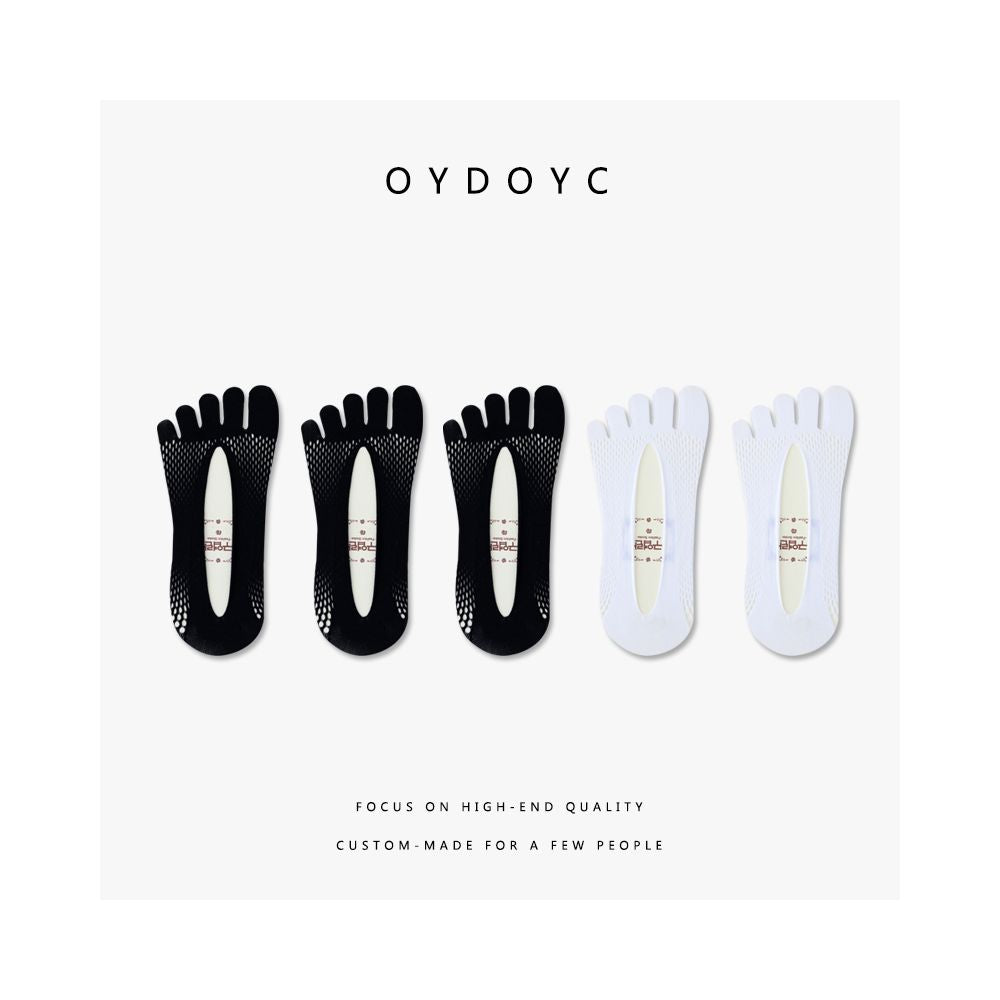 Summer thin five finger socks boat socks women s summer velvet silicone anti slip and non falling heel split super short socks invisible socks image 10