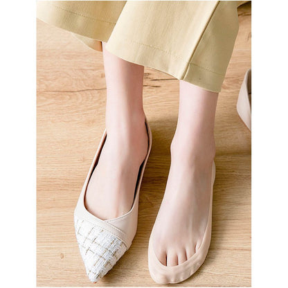 Ultra shallow mouth boat socks for women in summer high heels thin socks single shoes flat shoes non slip shallow mouth invisible socks image 4