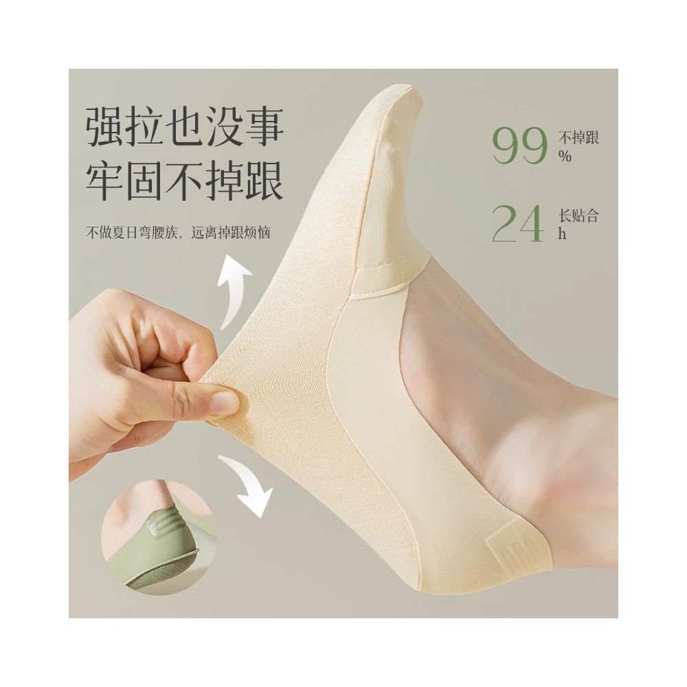 Boat Socks Women s Summer Thin Cotton Bottom Socks Shallow Mouth Short Socks Anti slip and Non falling Heels Ins Trendy Ice Silk Women s Invisible Socks image 2