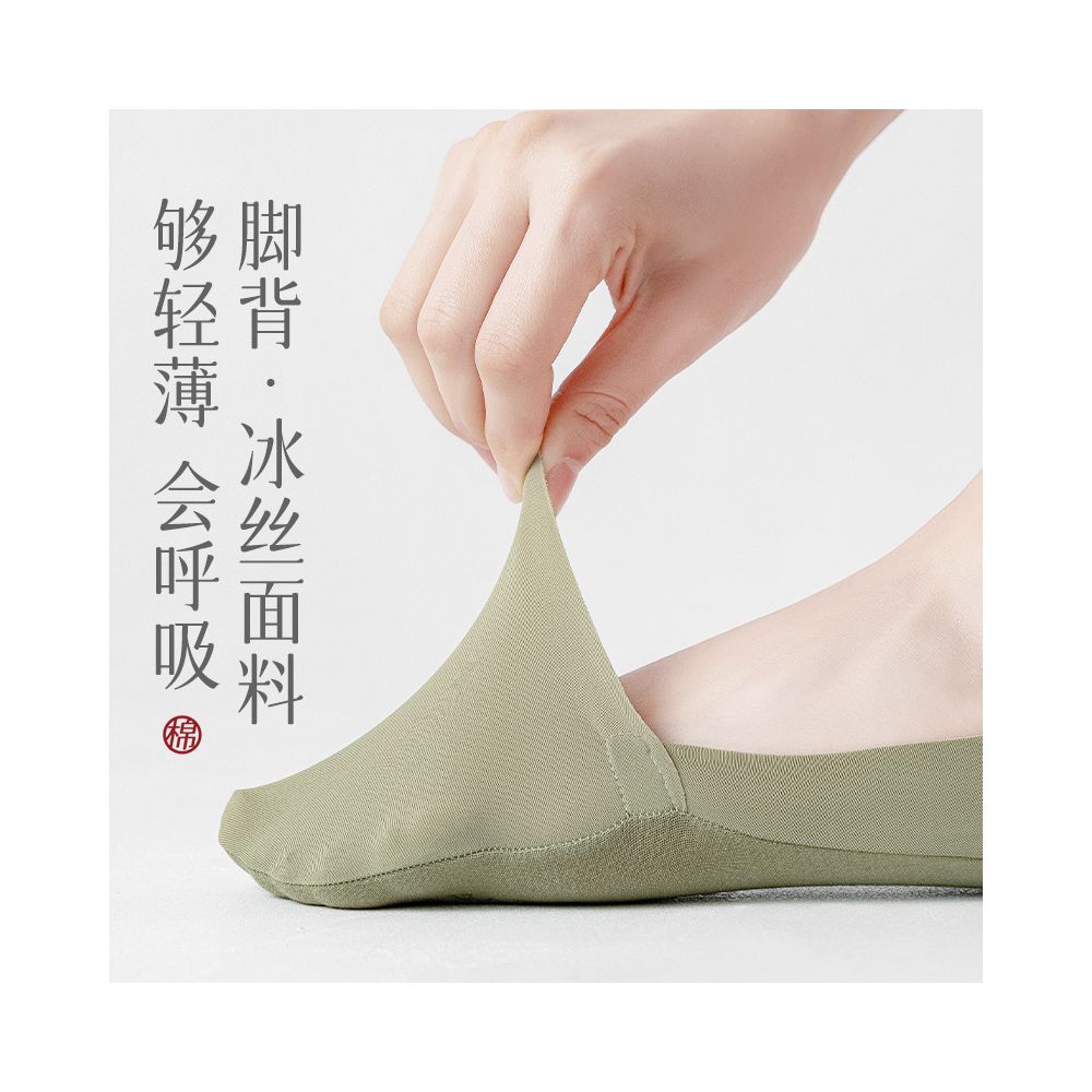 Boat Socks Women s Summer Thin Cotton Bottom Socks Shallow Mouth Short Socks Anti slip and Non falling Heels Ins Trendy Ice Silk Women s Invisible Socks image 3