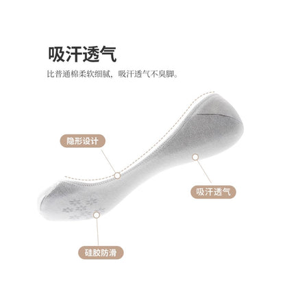 Ship socks women s invisible socks spring and summer shallow mouth silicone anti slip shoes high heels summer women s solid color socks image 97