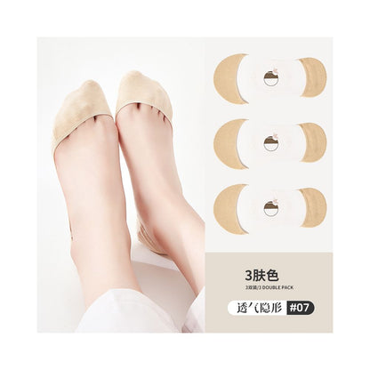 Ship socks women s invisible socks spring and summer shallow mouth silicone anti slip shoes high heels summer women s solid color socks