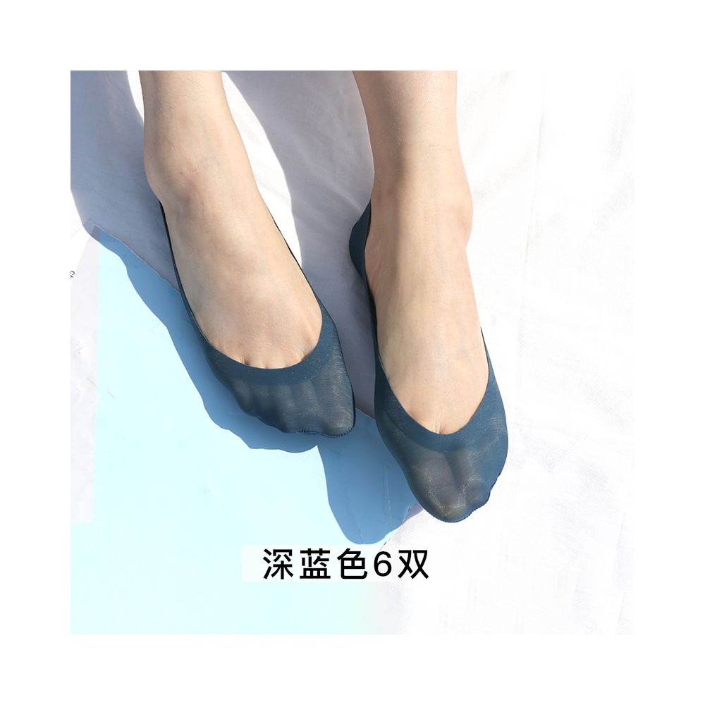6 pairs of boat socks women s summer shallow mouth ice silk invisible ultra thin breathable non slip low heel bean shoes colorful socks image 19