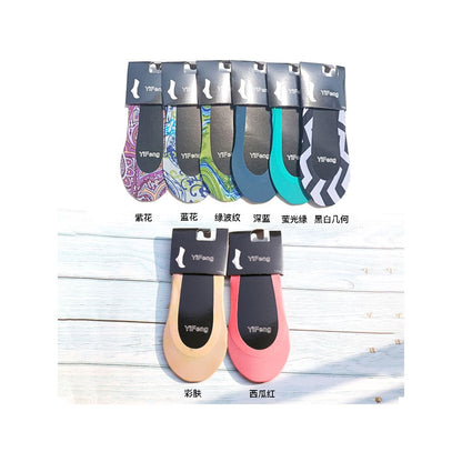 6 pairs of boat socks women s summer shallow mouth ice silk invisible ultra thin breathable non slip low heel bean shoes colorful socks image 27