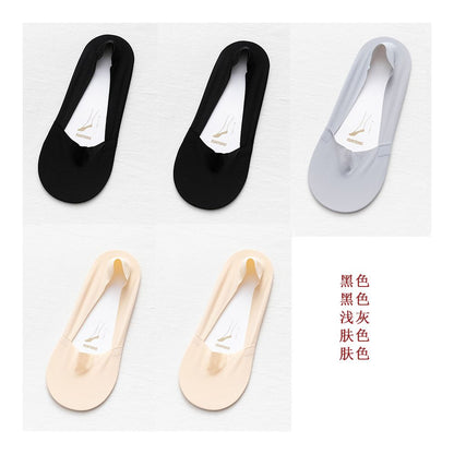 Ice silk boat socks for women in summer thin pure cotton bottom socks children s short socks shallow mouth invisible socks anti slip and not falling off ins trendy image 35