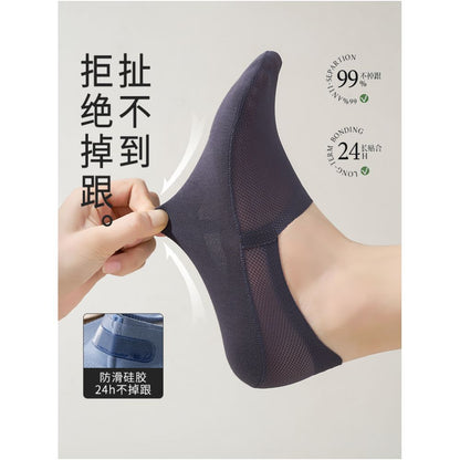 Boat socks for men in summer thin design non slip and non shedding breathable mesh pure cotton sweat absorbing socks shallow mouth invisible men s socks image 2