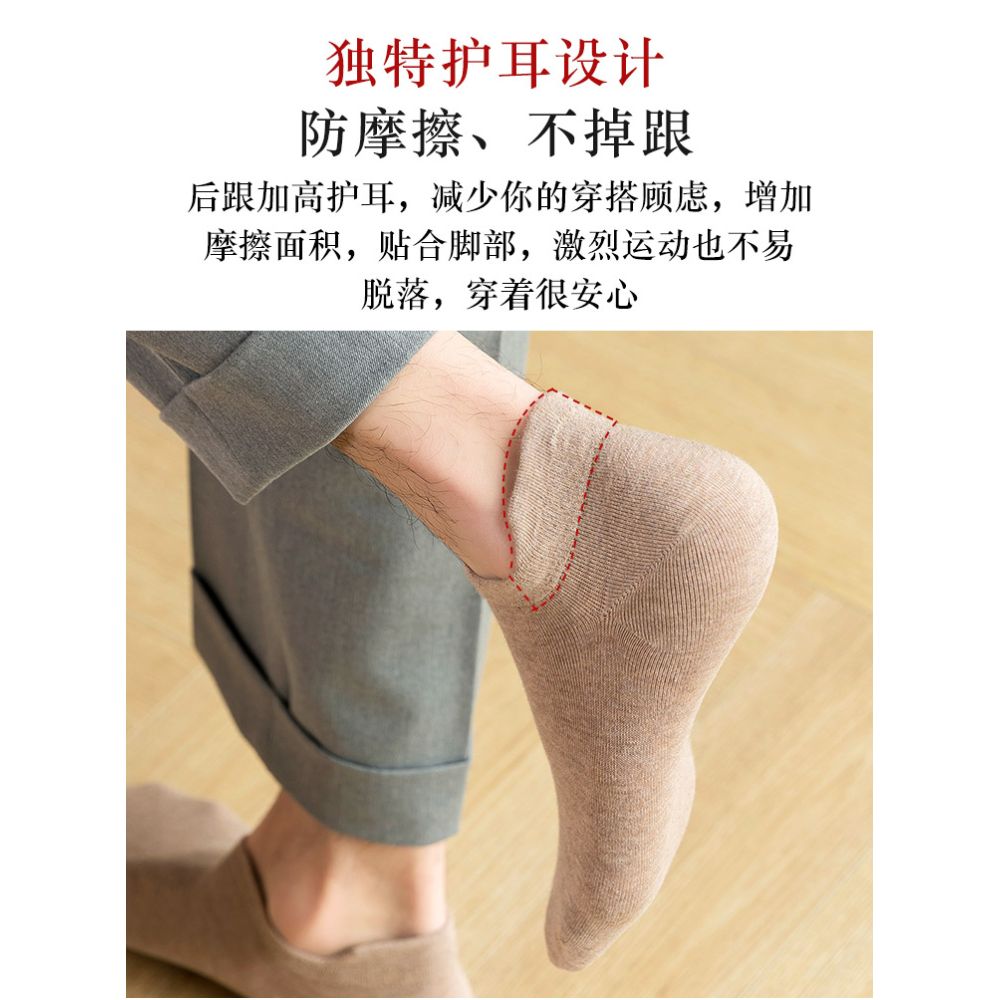 100 pure cotton socks for men summer anti odor and sweat absorbing summer thin short tube sports antibacterial all cotton boat socks image 4