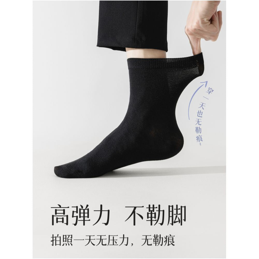 Essential socks for taking wedding photos boat socks men s pure cotton summer thin style black and white suit invisible men s socks leather shoes image 3