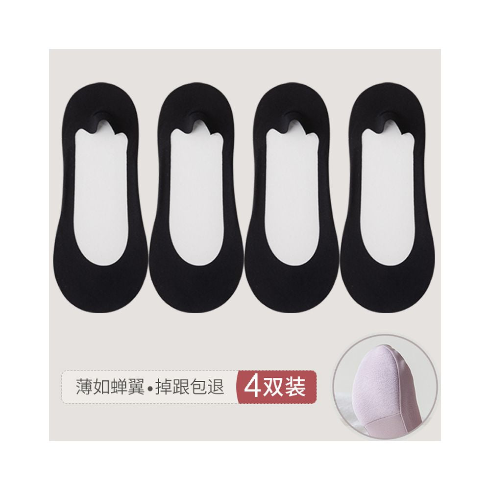 Boat Socks Women s Summer Thin Cotton Bottom Shallow Mouth Invisible Short Socks Silicone Anti slip Non Falling Heels Summer High Heels Socks image 9