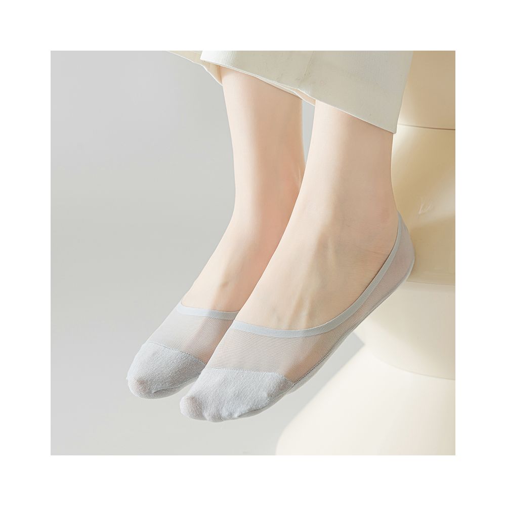 Boat Socks Women s Summer Thin Size Large Ice Silk Shallow Mouth Invisible Socks Pure Cotton Bottom Silicone Anti slip Non falling Follow up Shoes Short Socks image 34