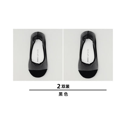 Boat Socks Women s Summer Thin Size Large Ice Silk Shallow Mouth Invisible Socks Pure Cotton Bottom Silicone Anti slip Non falling Follow up Shoes Short Socks image 43