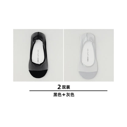 Boat Socks Women s Summer Thin Size Large Ice Silk Shallow Mouth Invisible Socks Pure Cotton Bottom Silicone Anti slip Non falling Follow up Shoes Short Socks image 57