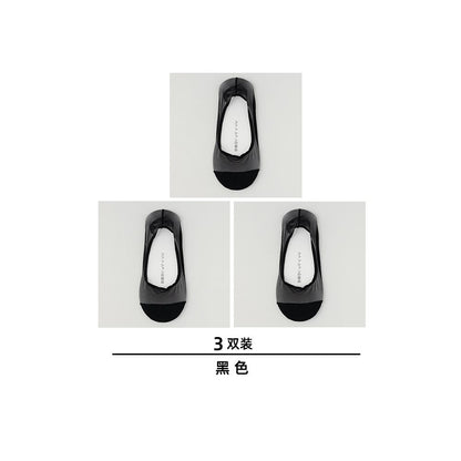 Boat Socks Women s Summer Thin Size Large Ice Silk Shallow Mouth Invisible Socks Pure Cotton Bottom Silicone Anti slip Non falling Follow up Shoes Short Socks image 70