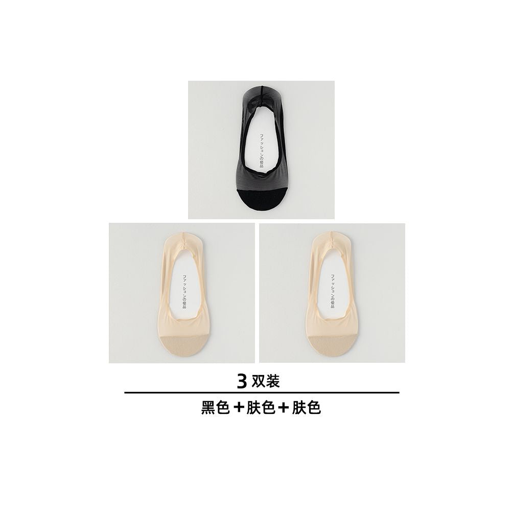 Boat Socks Women s Summer Thin Size Large Ice Silk Shallow Mouth Invisible Socks Pure Cotton Bottom Silicone Anti slip Non falling Follow up Shoes Short Socks image 79