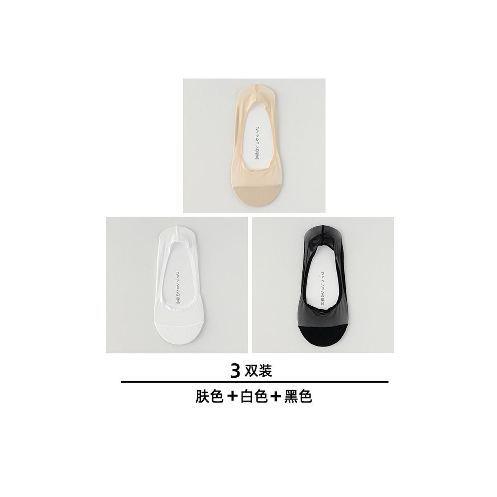 Boat Socks Women s Summer Thin Size Large Ice Silk Shallow Mouth Invisible Socks Pure Cotton Bottom Silicone Anti slip Non falling Follow up Shoes Short Socks image 102
