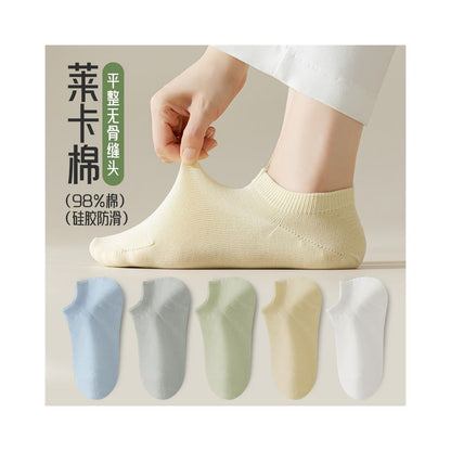 Socks children s socks shallow mouth invisible silicone anti slip and non falling heel boat socks women s pure cotton summer thin anti odor boneless socks