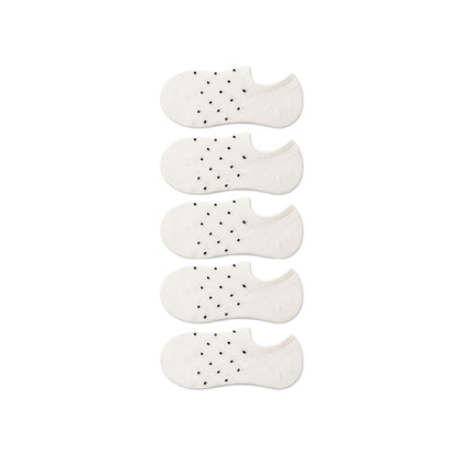 Boat Socks Women s Pure Cotton Summer Thin Anti slip White Non falling Heel Short Socks Invisible Socks Wave Point Anti stripping Shallow Mouth Ankle Socks