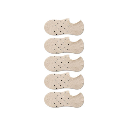 Boat Socks Women s Pure Cotton Summer Thin Anti slip White Non falling Heel Short Socks Invisible Socks Wave Point Anti stripping Shallow Mouth Ankle Socks image 20
