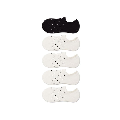 Boat Socks Women s Pure Cotton Summer Thin Anti slip White Non falling Heel Short Socks Invisible Socks Wave Point Anti stripping Shallow Mouth Ankle Socks