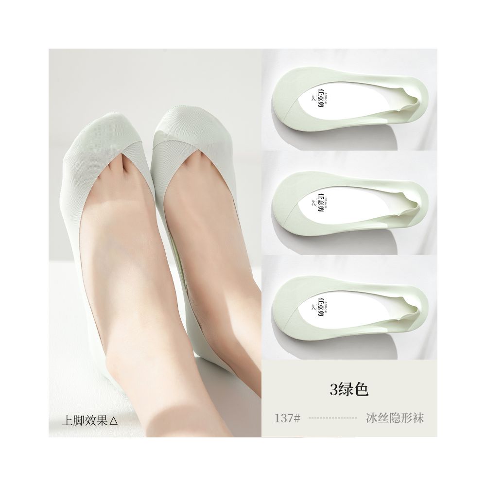 Ice silk cotton bottom boat socks for women anti slip and non falling heels summer thin design ultra shallow mouth low top single shoes high heels invisible socks image 14