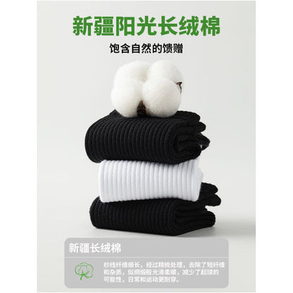 Socks Little Beast Men s Short Socks Men s Summer Thin Cotton Anti Odor 7a Antibacterial White Sports Towel Bottom Middle Socks image 3