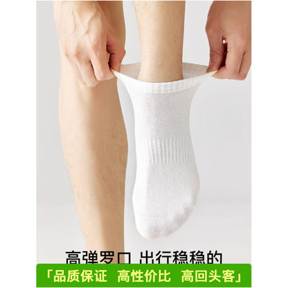 7A antibacterial socks men s thin summer pure cotton men s anti odor and sweat absorbing sports socks breathable boat socks men s style image 4