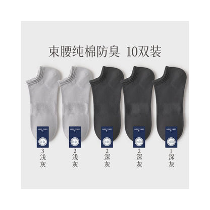 Men s pure cotton socks men s socks deodorizing filter sweat absorbent socks summer thin low cut flats invisible boat socks image 37