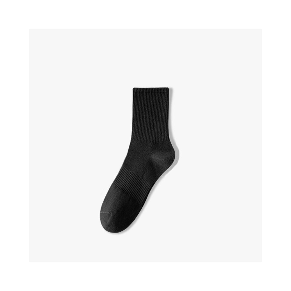 Men s anti odor sweat wicking cotton crew socks lightweight solid color mid calf socks for spring summer women s boat socks image 19
