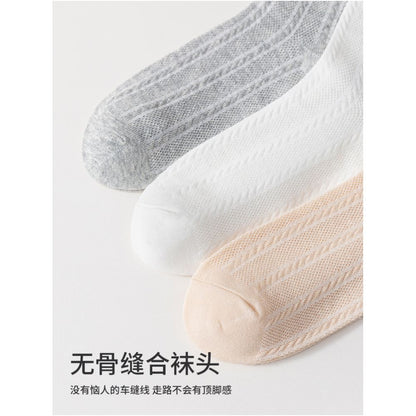 Ancient and modern socks women s boat socks summer thin style non falling heel antibacterial anti pure odor cotton invisible traceless mesh socks image 4
