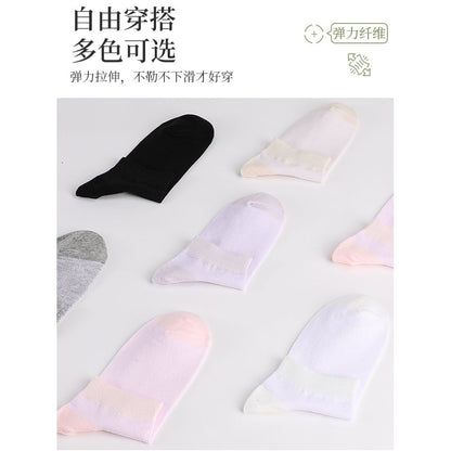 Langsha women s summer thin ankle socks pure cotton low cut invisible socks 2025 new summer black women s socks image 5