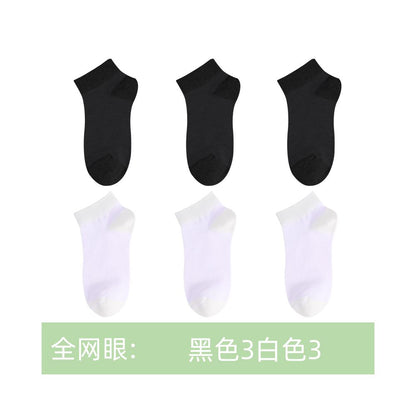 Langsha women s summer thin ankle socks pure cotton low cut invisible socks 2025 new summer black women s socks image 8