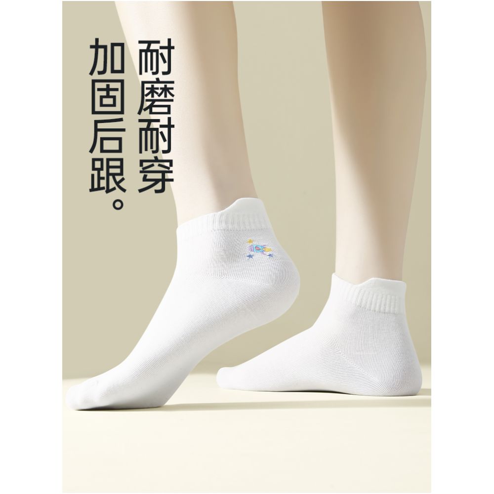 Hengyuanxiang socks boat socks women summer thin short socks pure cotton 100 white women s socks cotton breathable short cotton socks image 5