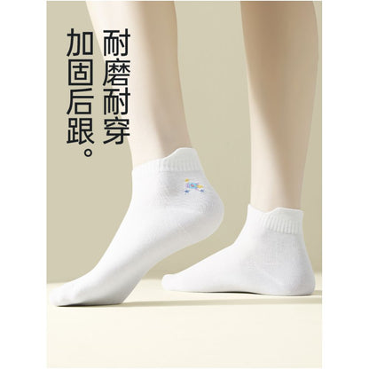 Hengyuanxiang socks boat socks women summer thin short socks pure cotton 100 white women s socks cotton breathable short cotton socks image 5