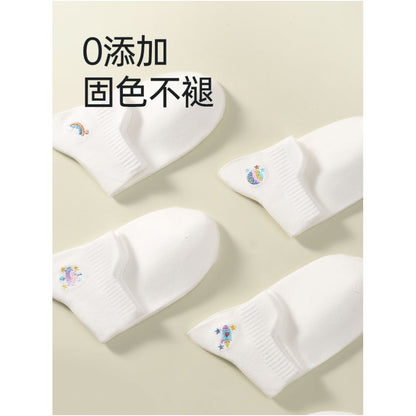 Hengyuanxiang socks boat socks women summer thin short socks pure cotton 100 white women s socks cotton breathable short cotton socks image 6