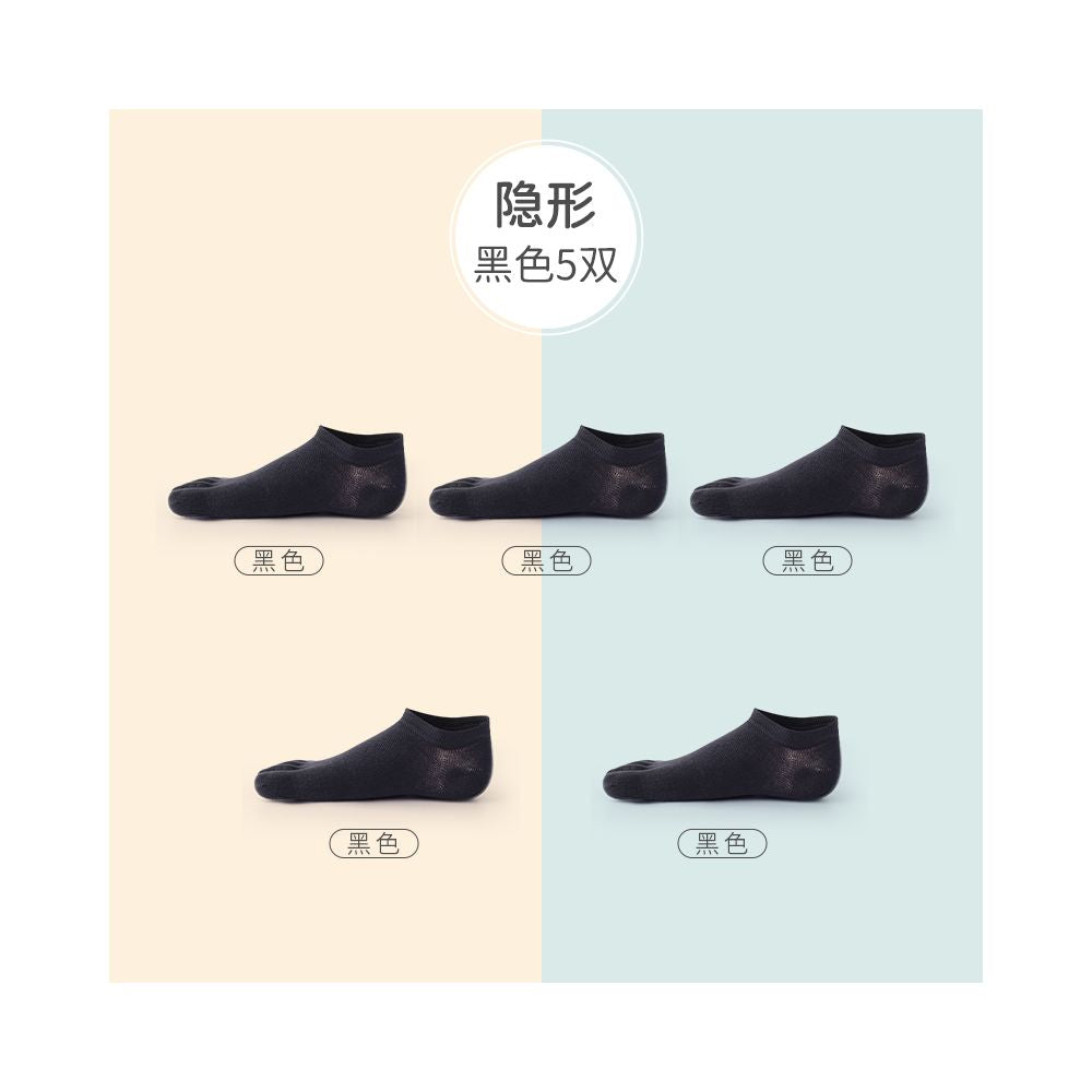 Hengyuanxiang pure cotton five finger socks men socks summer thin mesh deodorizing filter flats women s low ankle boat socks