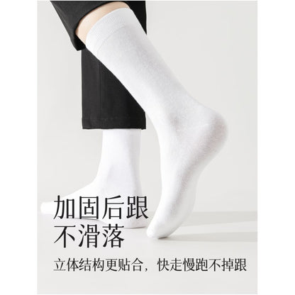 Essential socks for wedding photos pure cotton black and white summer thin suit leather shoes men s business mid tube socks image 6